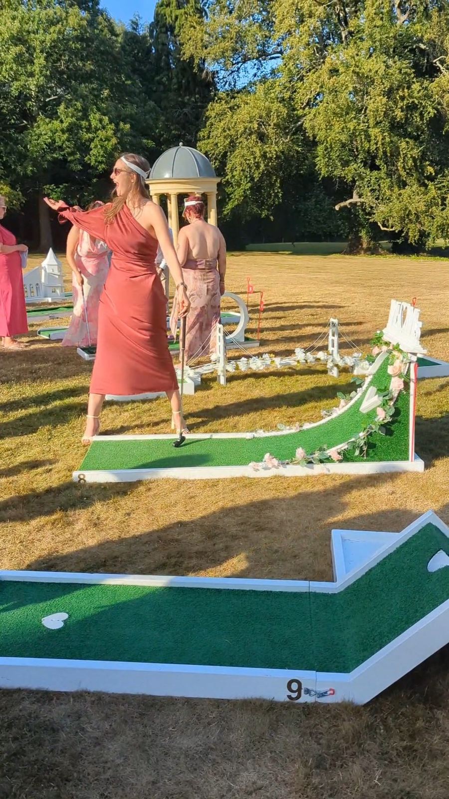 Wedding crazy golf set up at Dunston Hall
