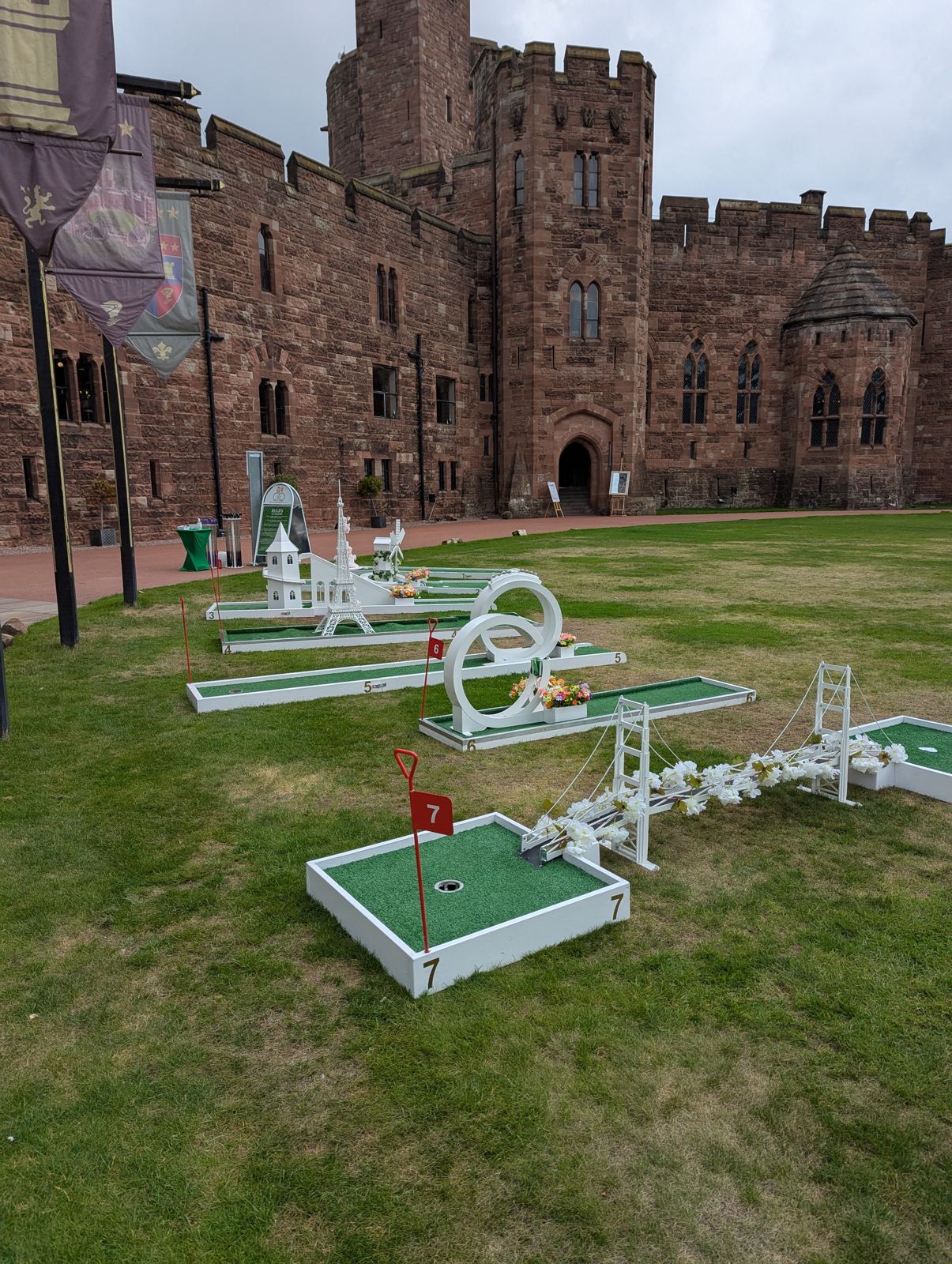 The course beside Peckforton Castle