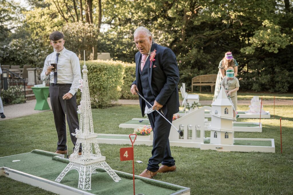 Wedding crazy golf set up at The Dower House Hotel