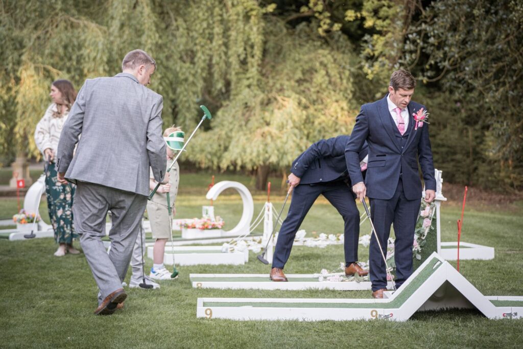 Wedding crazy golf set up at The Dower House Hotel