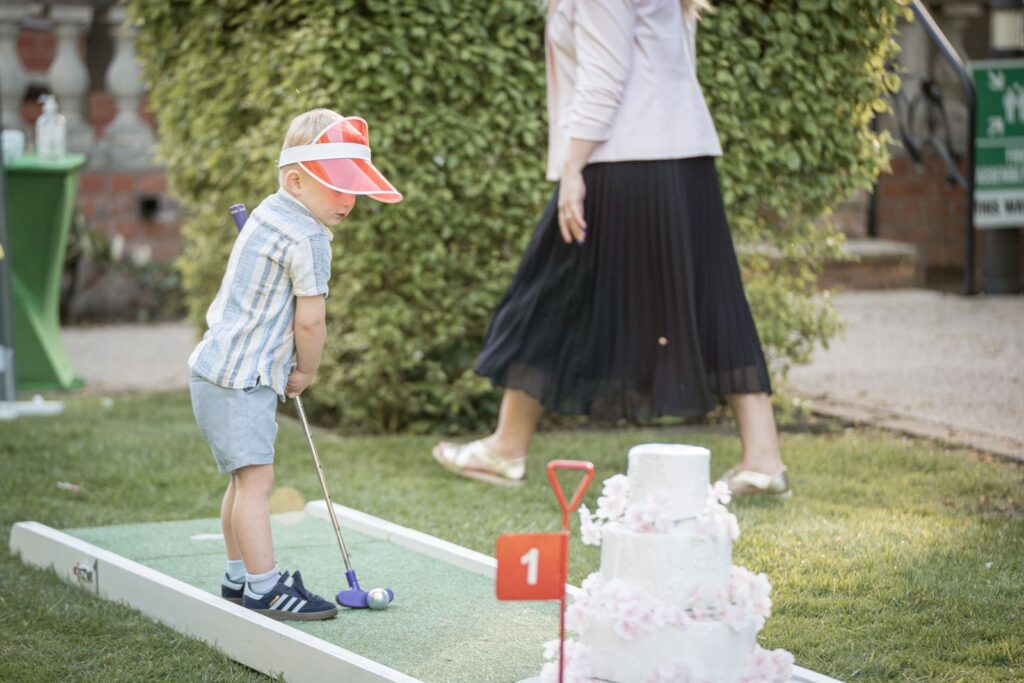 Wedding crazy golf set up at The Dower House Hotel