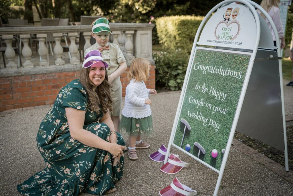 Wedding crazy golf set up at The Dower House Hotel