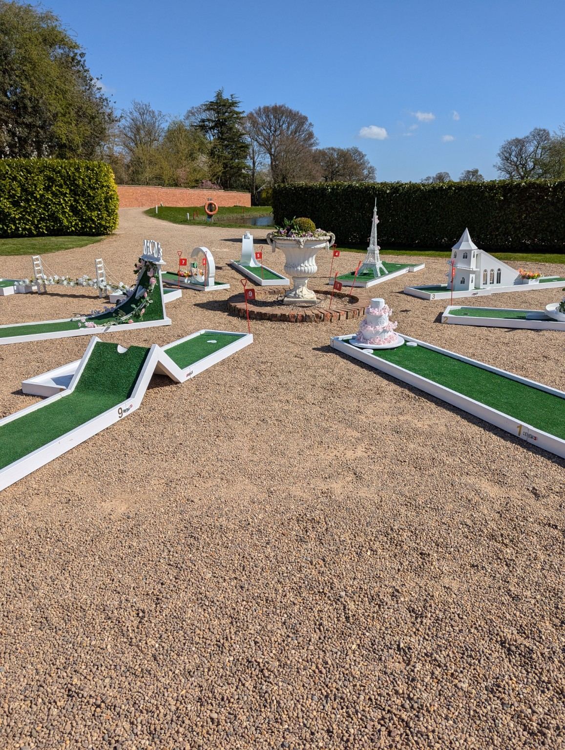 Wedding crazy golf set up at The Nottinghamshire Golf & Country Club