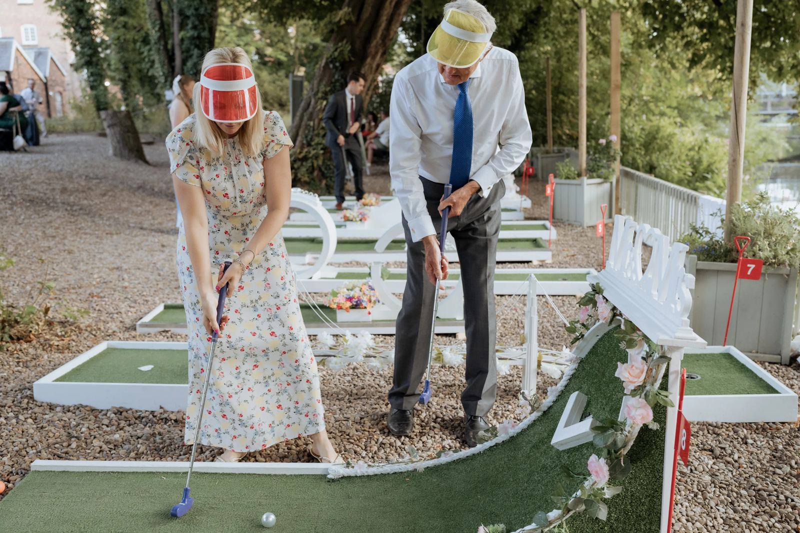 The Crazy Weds wedding crazy golf course set up at The River Mill