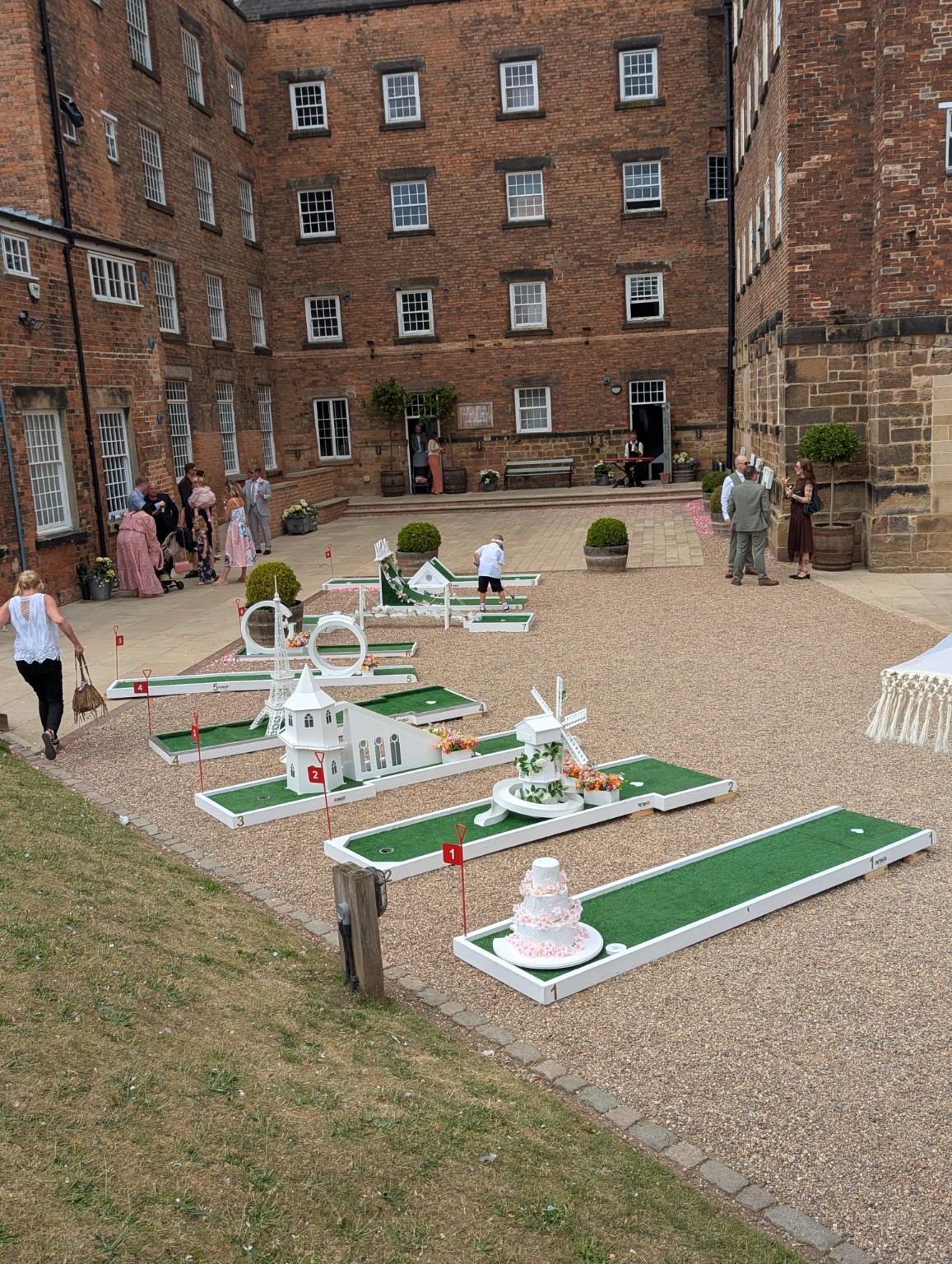 The Crazy Weds wedding crazy golf course set up at The West Mill
